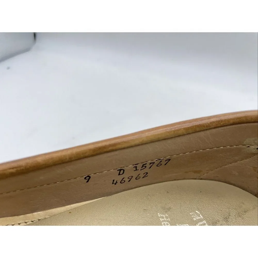Allen Edmonds Tan Light  Brown‎ Leather Kiltie Tie Boat Loafesr Size 9D